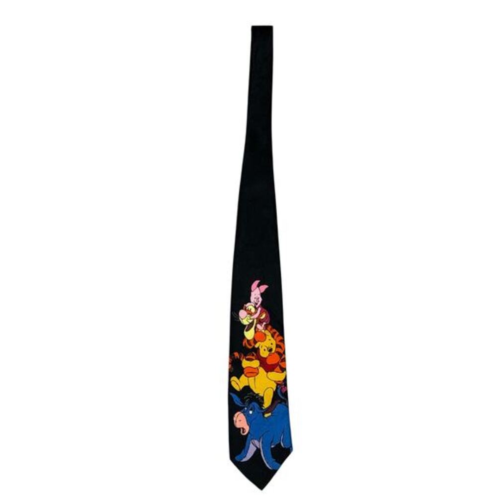 Vintage Winnie The Pooh, Tigger, Piglet & Eeyore Black Tie NWT